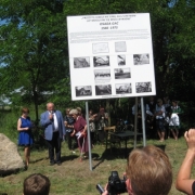 Odsłonięcie kamienia upamiętniającego istnienie Osady Gać - 19 czerwca 2016r.